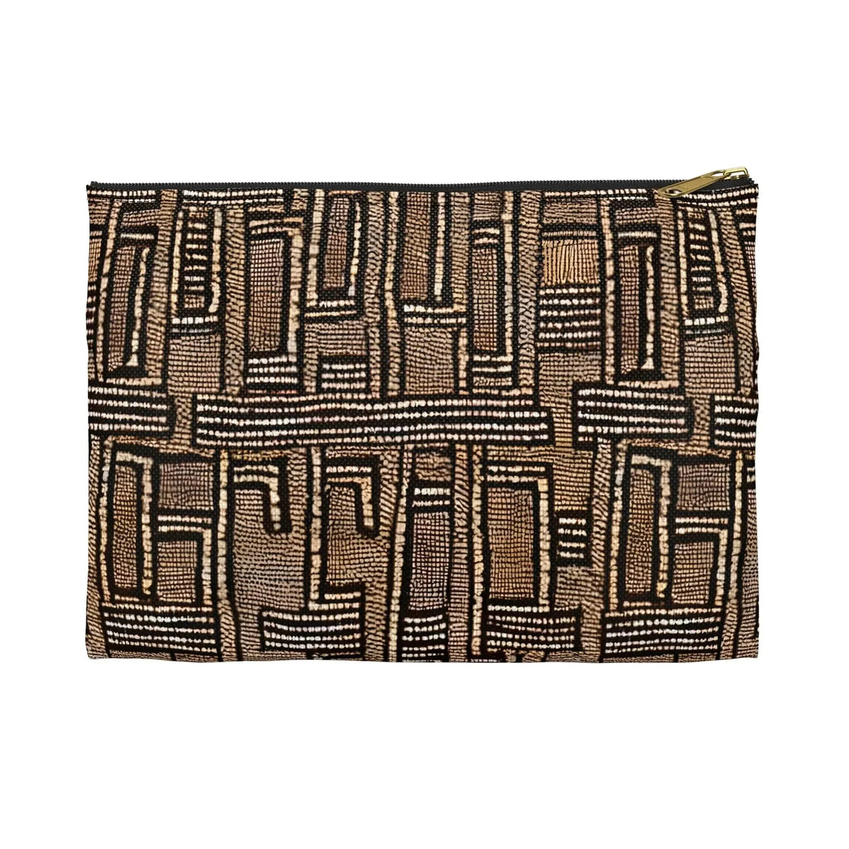 Terra Stripes Mud Cloth Flat Pouch - The Global Wanderer