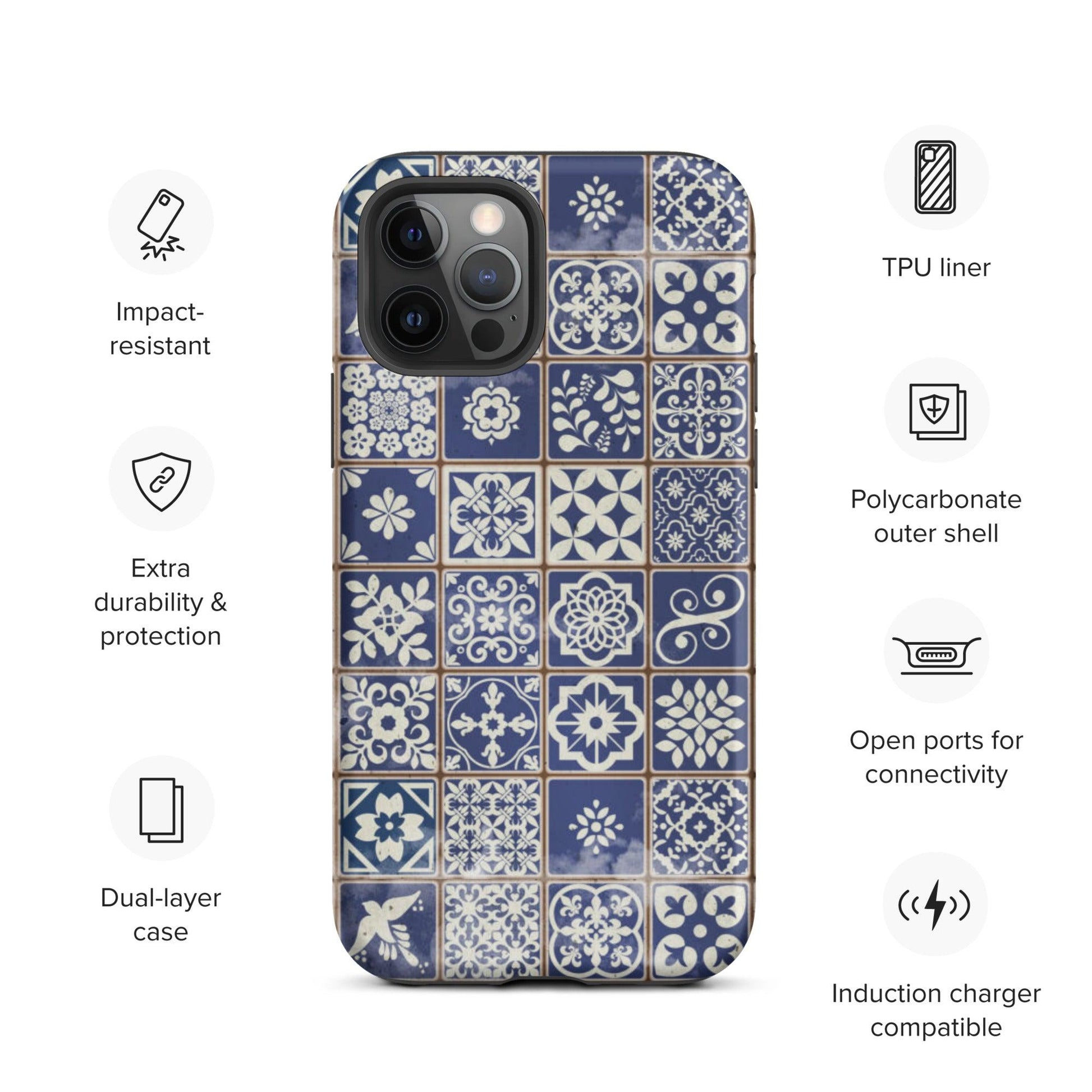 Portuguese Tile Tough iPhone case - The Global Wanderer