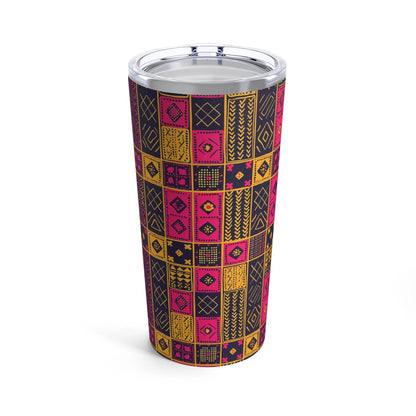 Ghanaian Kente Cloth Tumbler