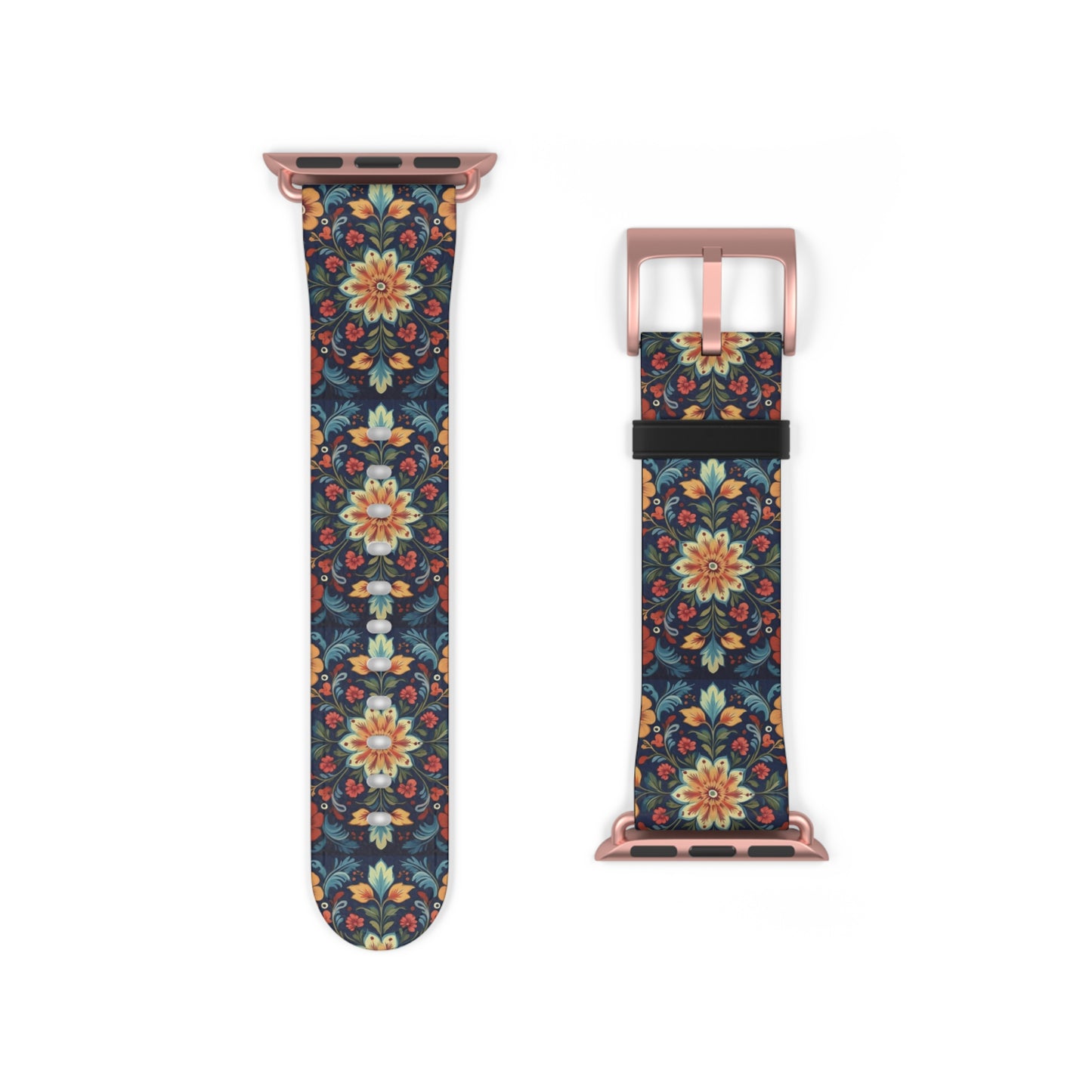 Norwegian Rosemaling Watch Band