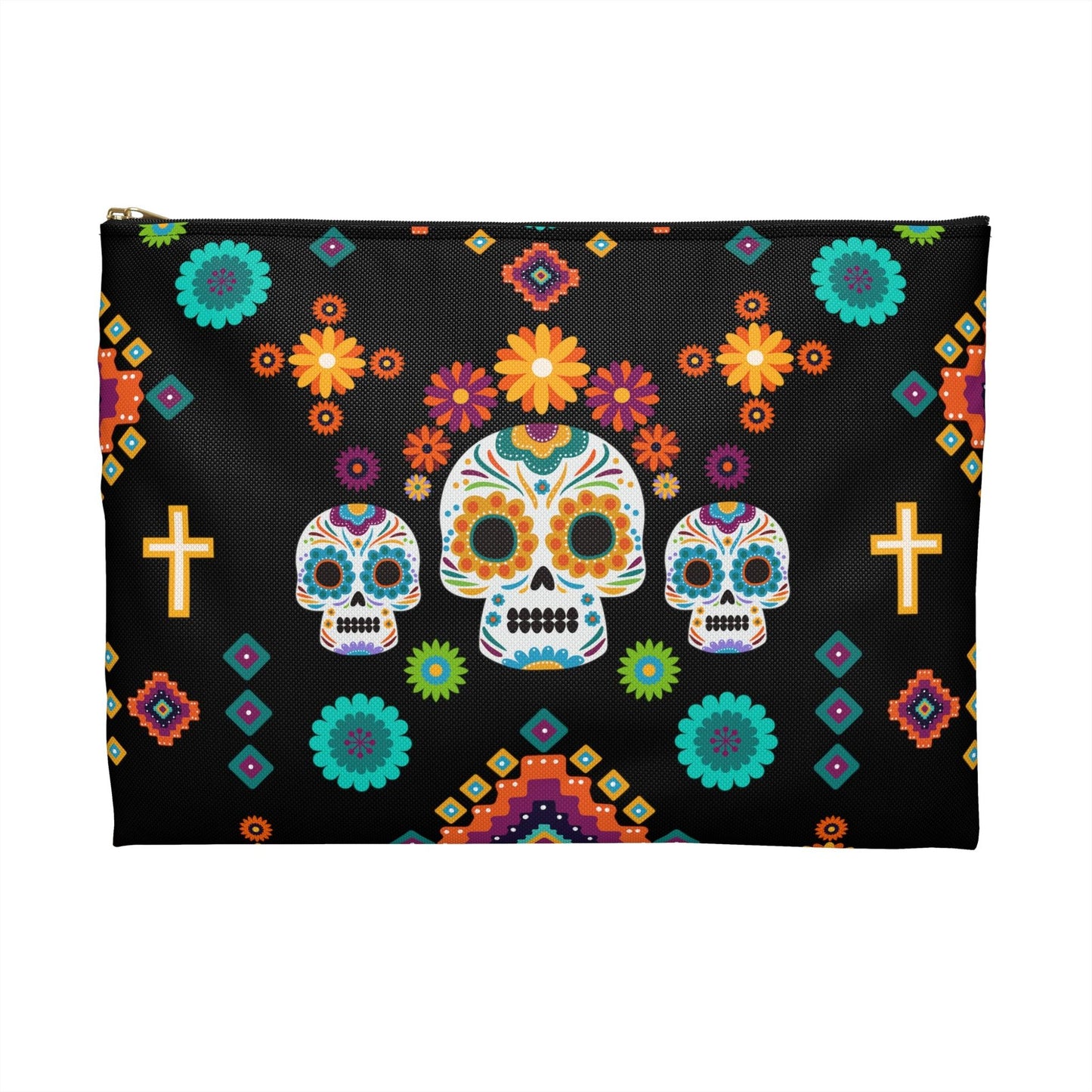 Mexican Day of the Dead Black Pouch - The Global Wanderer