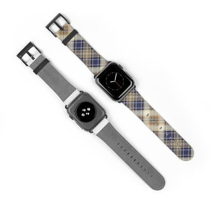 Blue Scottish Plaid Watch Band