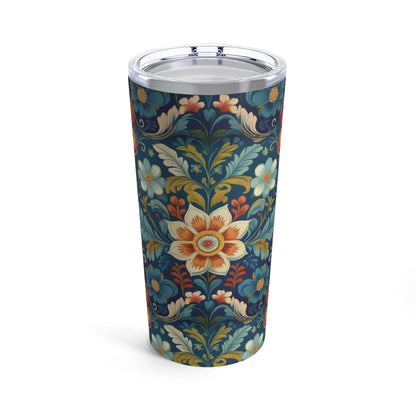 Norwegian Rosemaling Tumbler