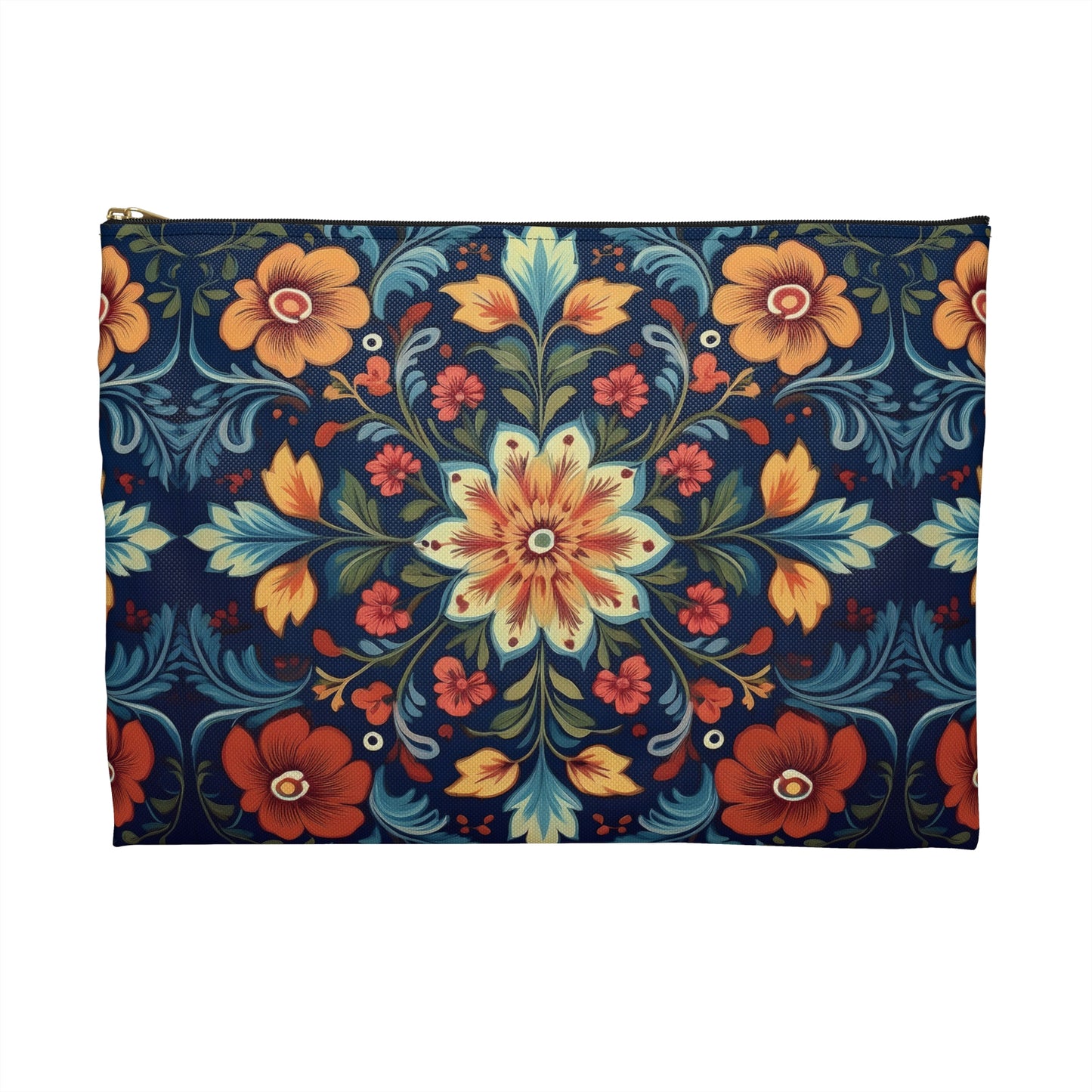 Norwegian Rosemaling Print Pouch