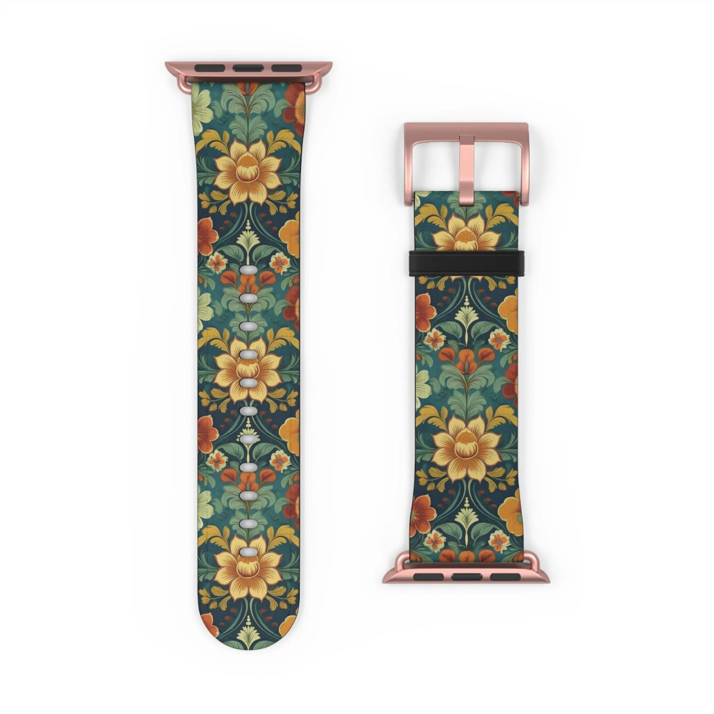 Norwegian Rosemaling Watch Band