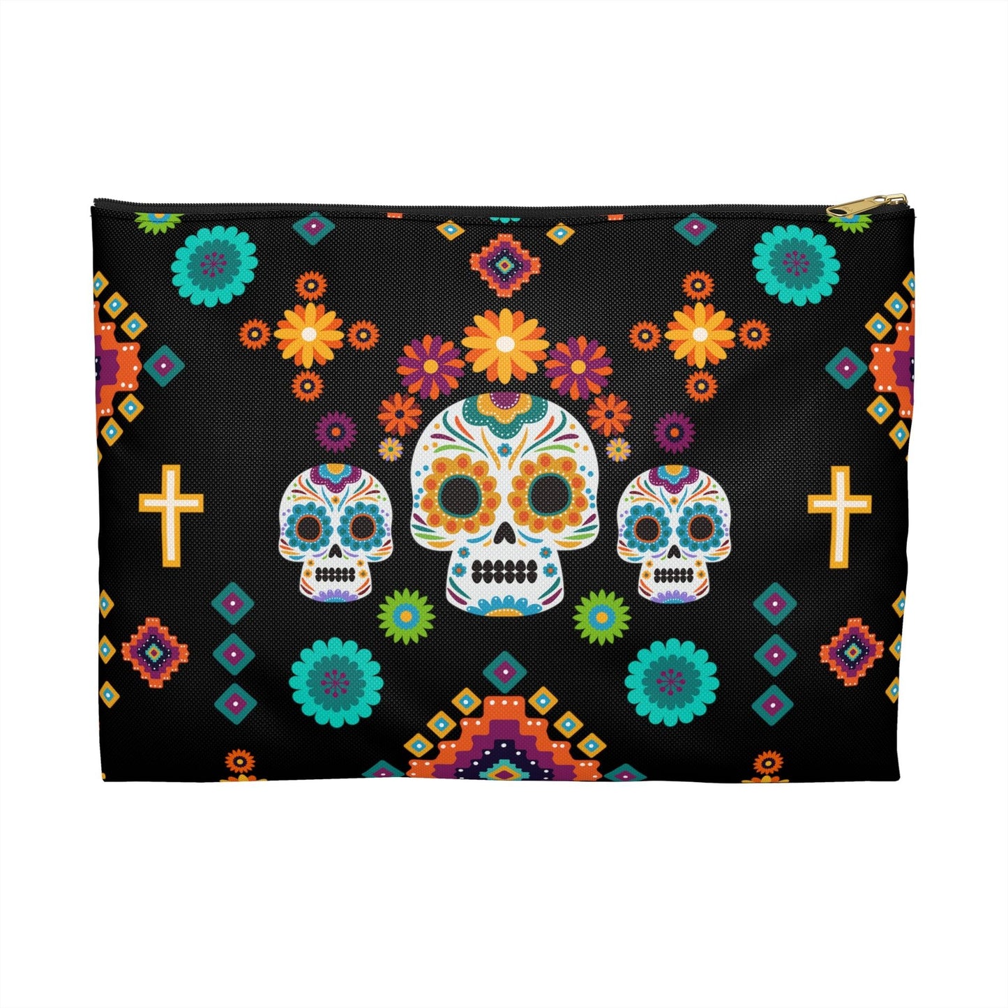 Mexican Day of the Dead Black Pouch - The Global Wanderer