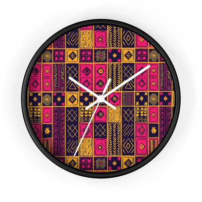 Ghanaian Kente Cloth Wall Clock