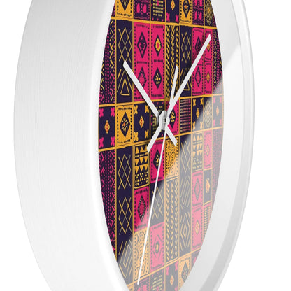 Ghanaian Kente Cloth Wall Clock