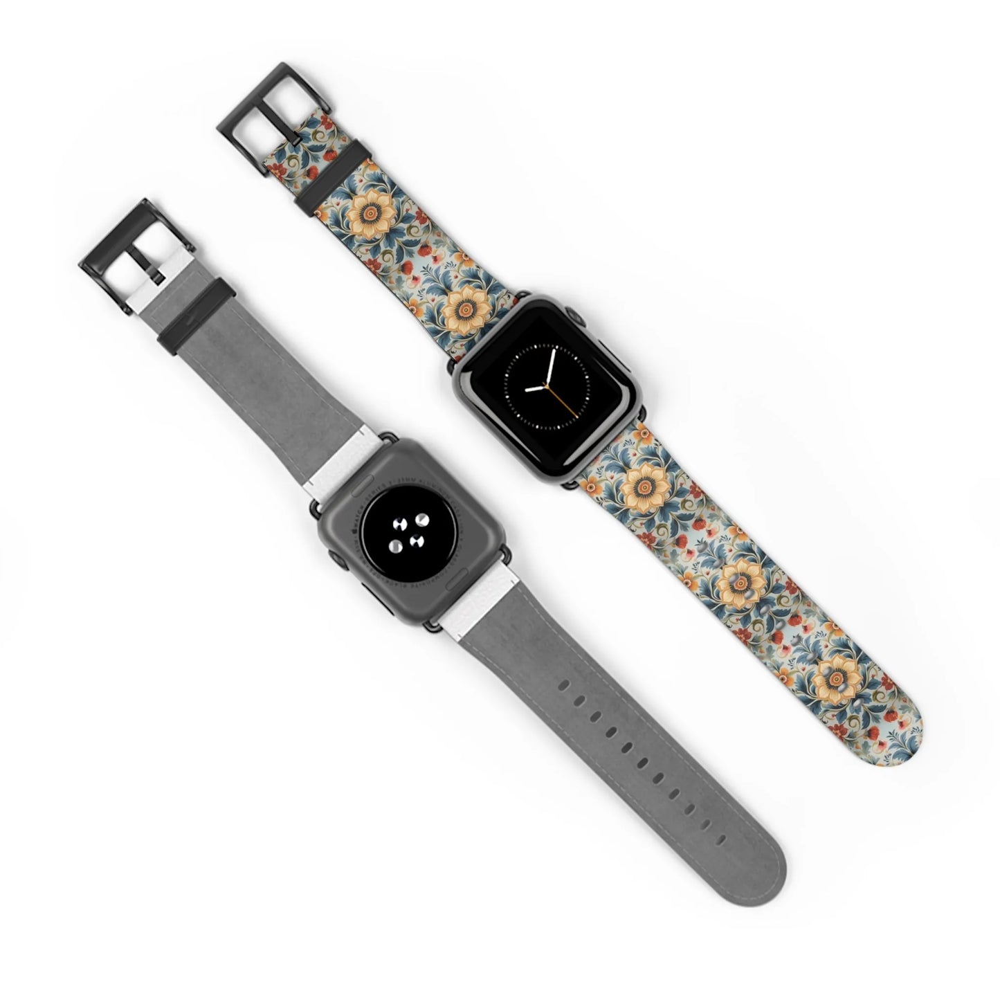 Norwegian Rosemaling Watch Band