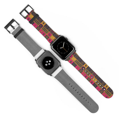 Ghanaian Kente Cloth Watch Band