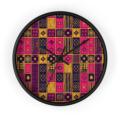 Ghanaian Kente Cloth Wall Clock