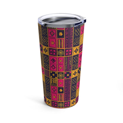 Ghanaian Kente Cloth Tumbler