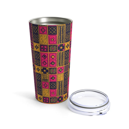 Ghanaian Kente Cloth Tumbler