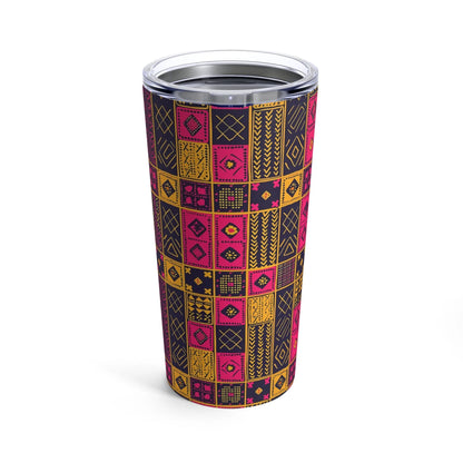 Ghanaian Kente Cloth Tumbler