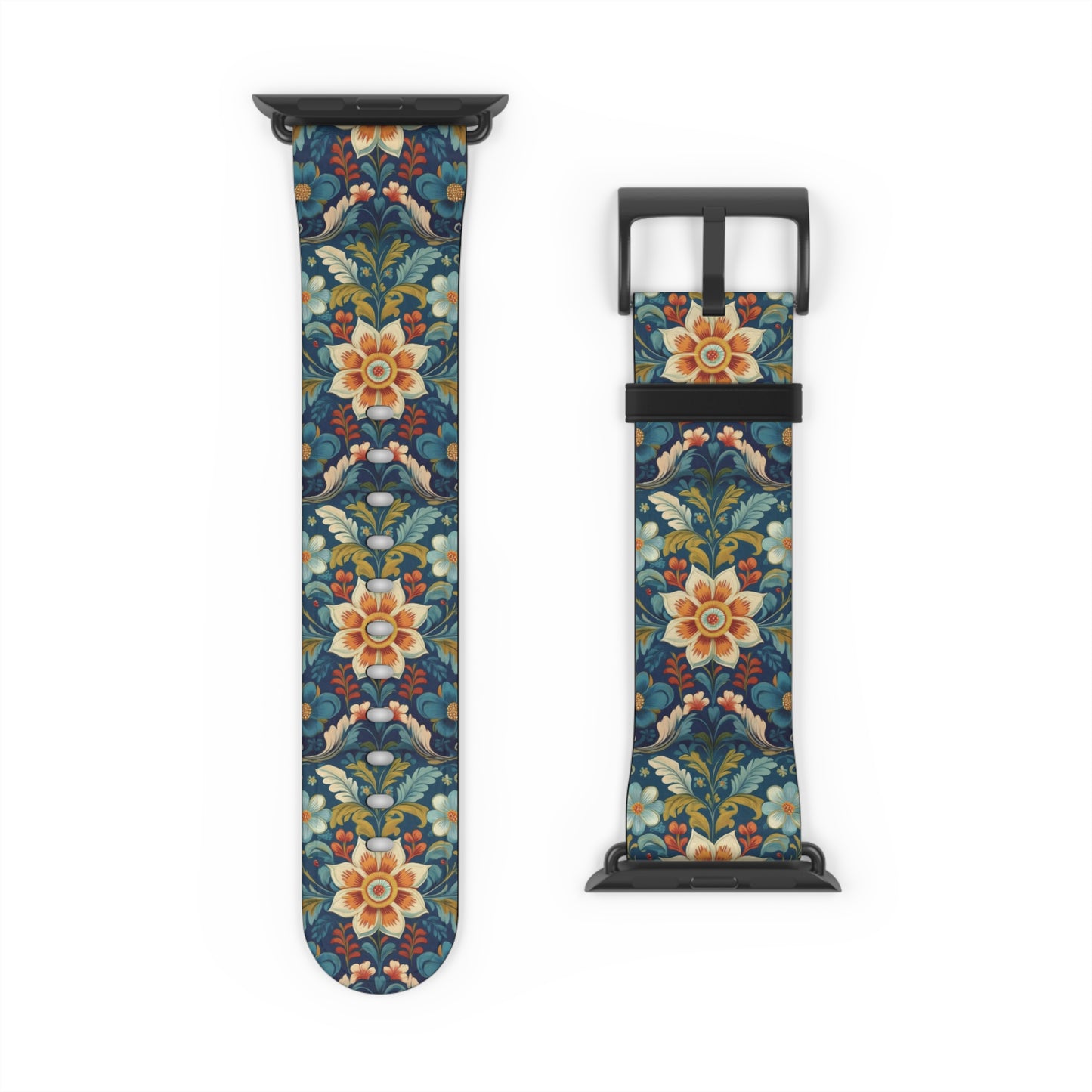 Norwegian Rosemaling Watch Band - The Global Wanderer