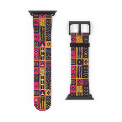 Ghanaian Kente Cloth Watch Band