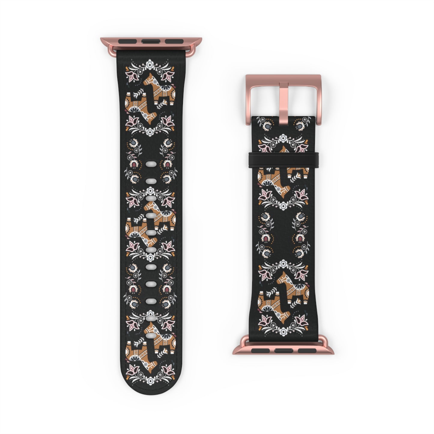 Swedish Dala Horse Apple Watch Band