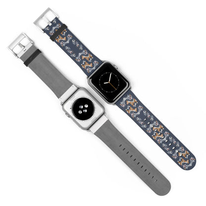 Swedish Dala Horse Watch Band