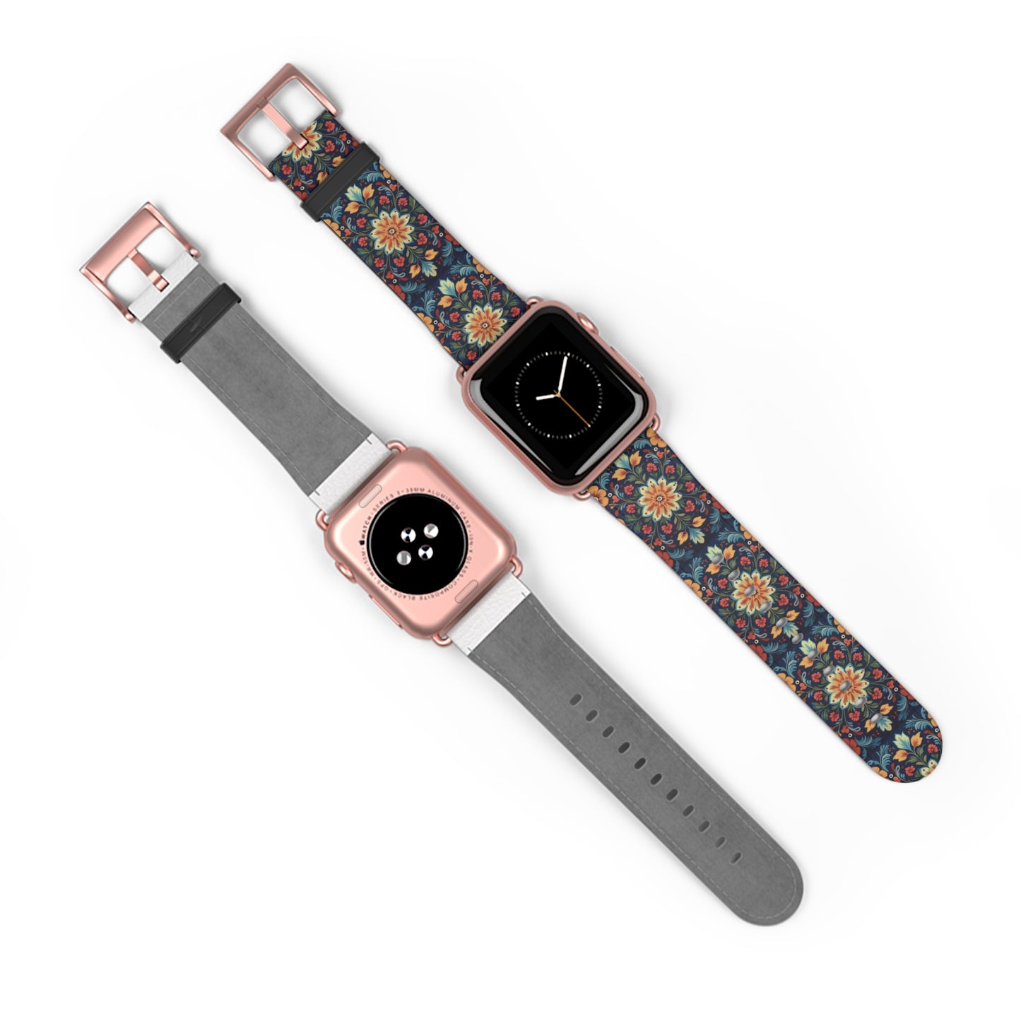 Norwegian Rosemaling Watch Band