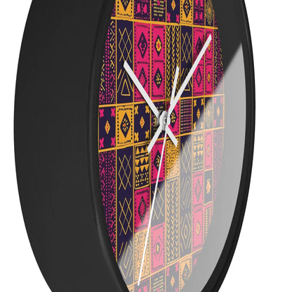 Ghanaian Kente Cloth Wall Clock