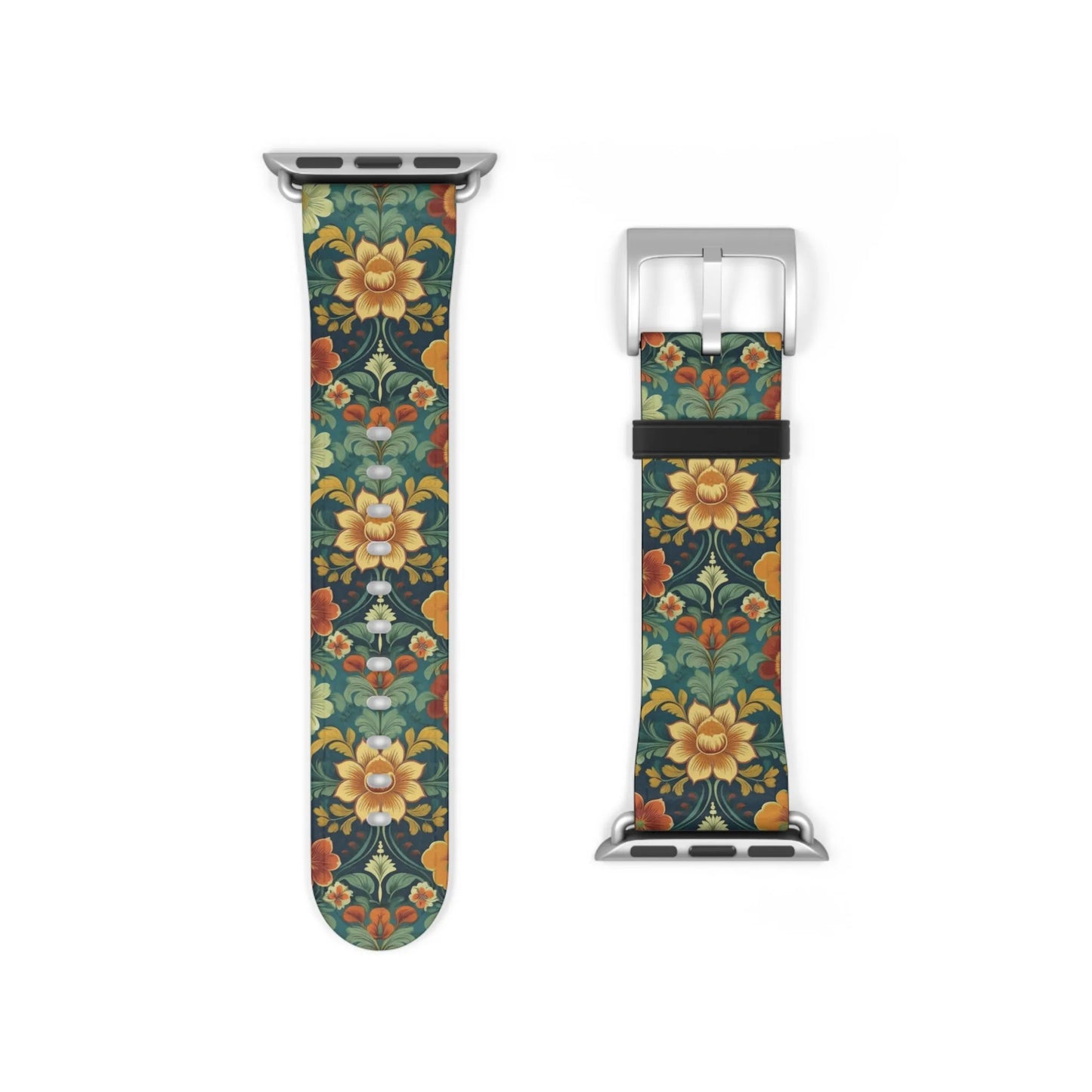 Norwegian Rosemaling Watch Band