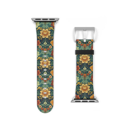 Norwegian Rosemaling Watch Band