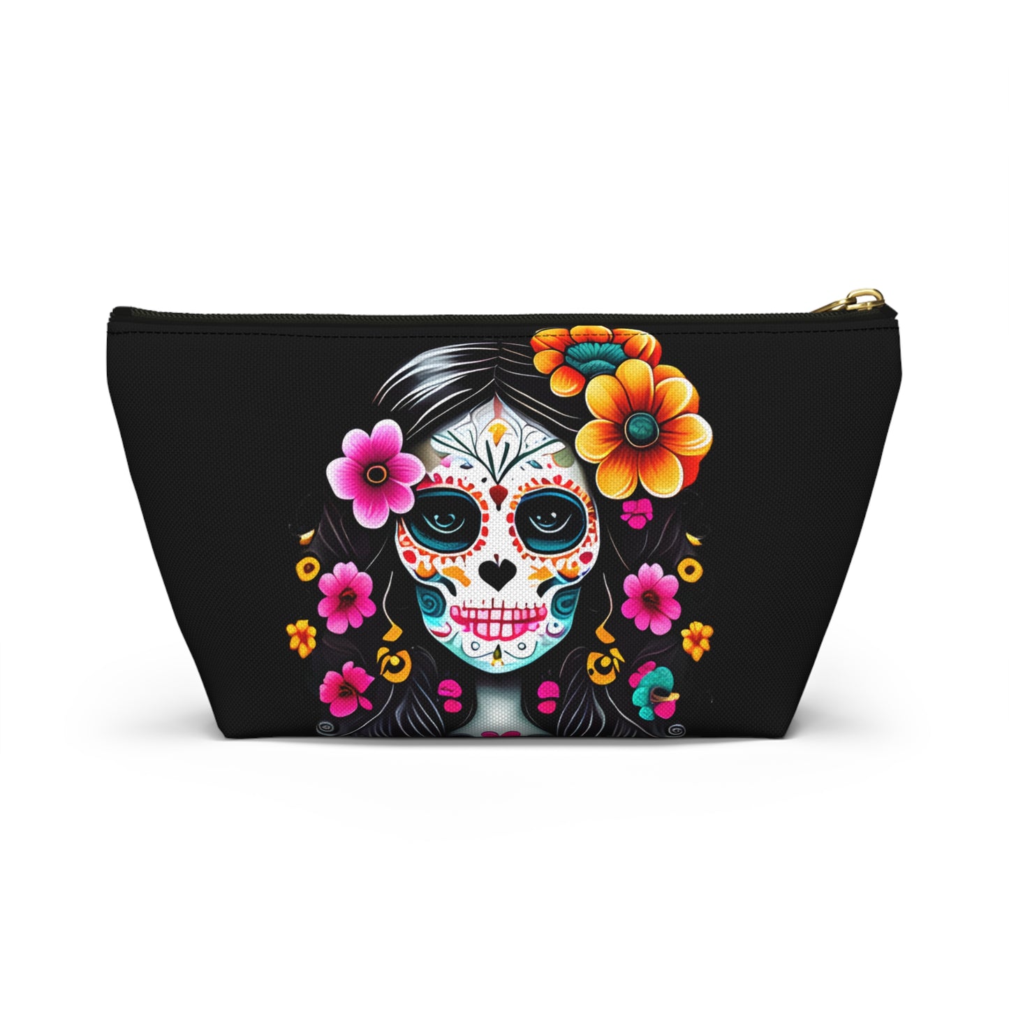 Mexican La Catrina Black Pouch - The Global Wanderer