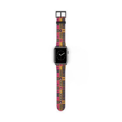 Ghanaian Kente Cloth Watch Band