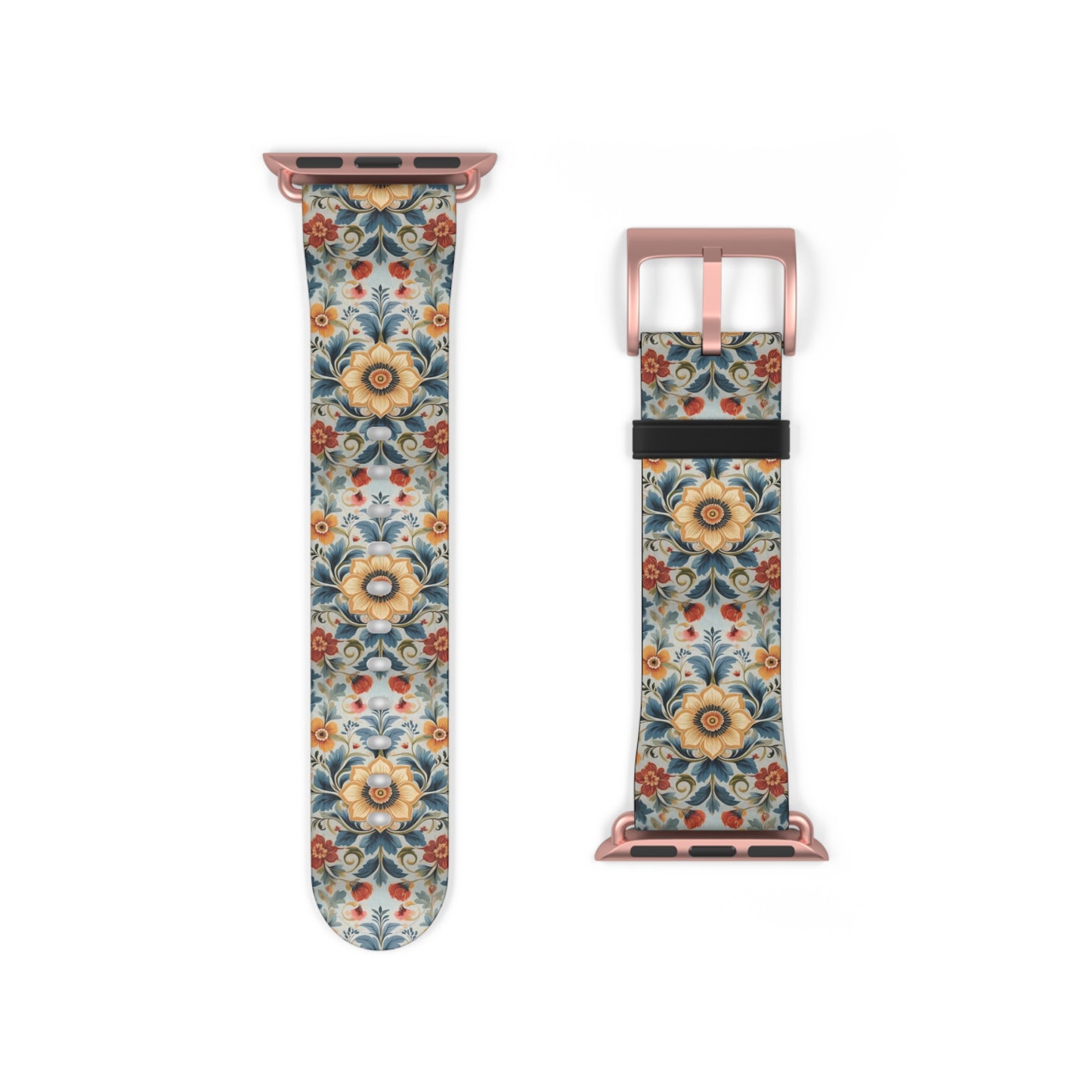 Norwegian Rosemaling Watch Band