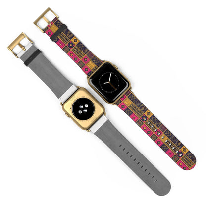 Ghanaian Kente Cloth Watch Band