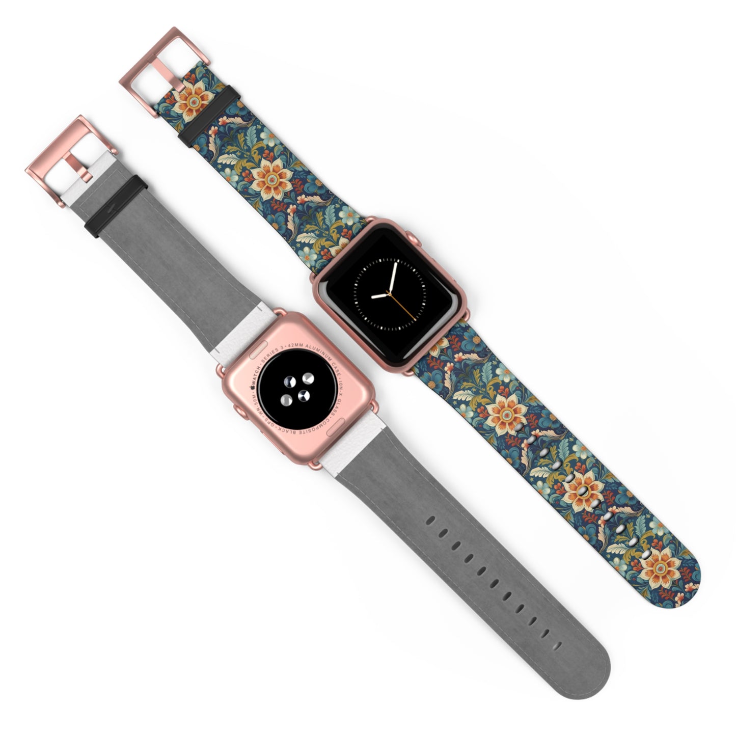 Norwegian Rosemaling Watch Band