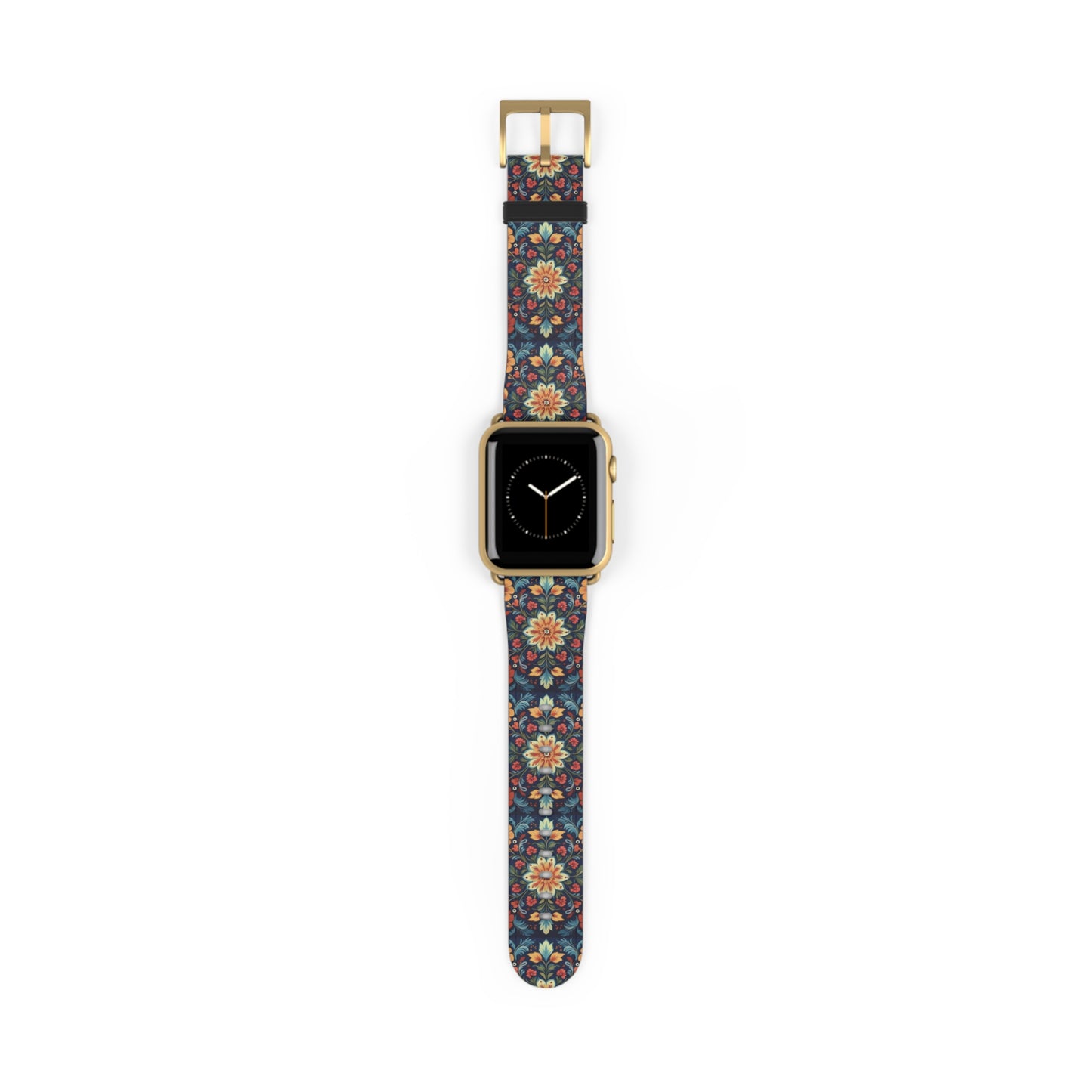 Norwegian Rosemaling Watch Band