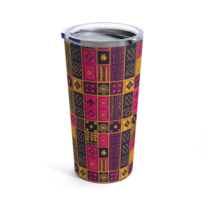 Ghanaian Kente Cloth Tumbler