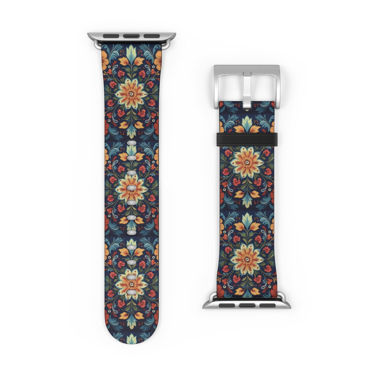 Norwegian Rosemaling Watch Band