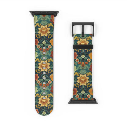 Norwegian Rosemaling Watch Band