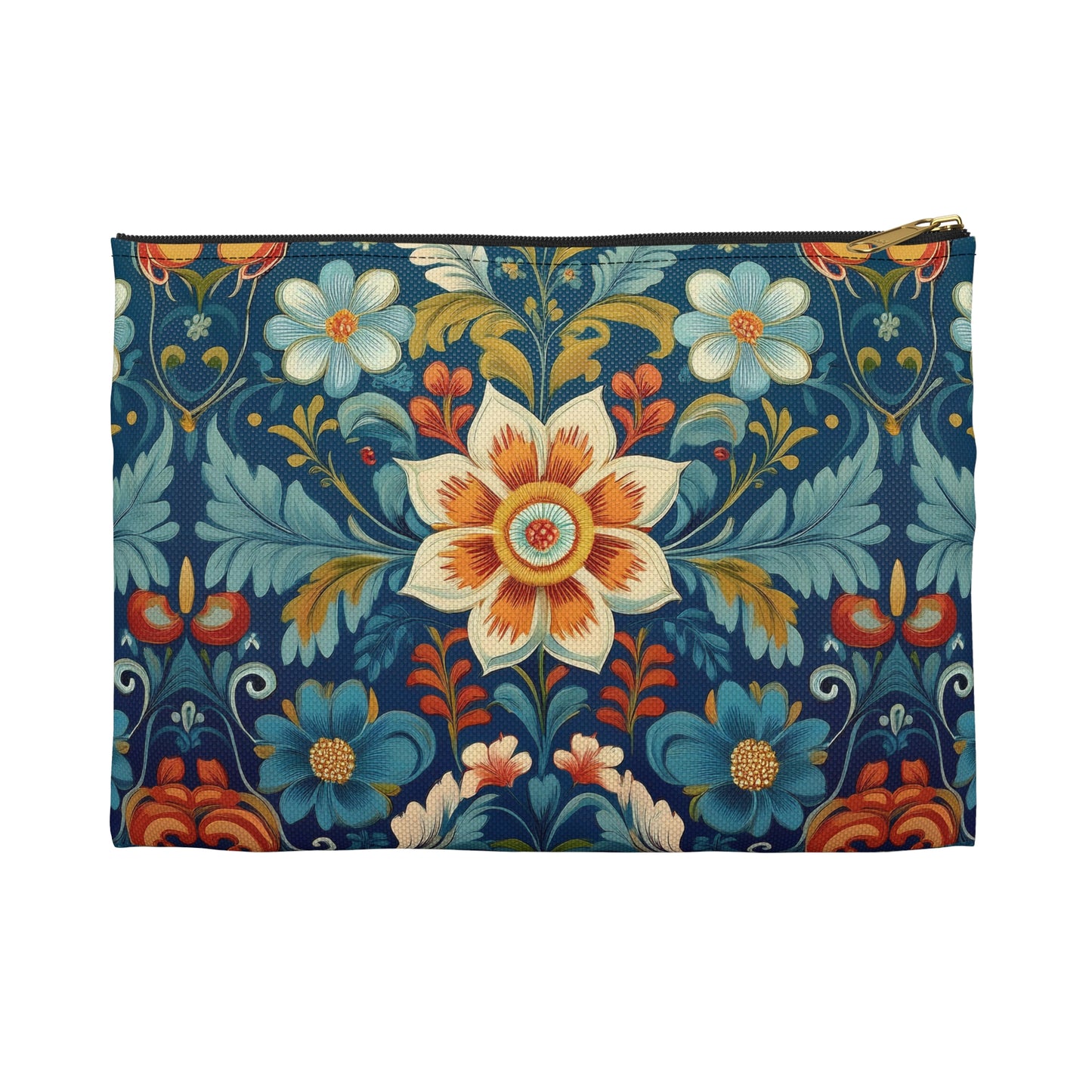 Norwegian Rosemaling Print Pouch