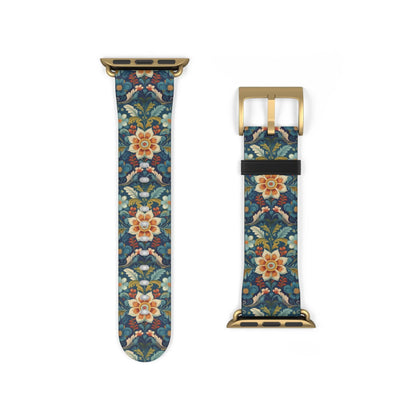 Norwegian Rosemaling Watch Band