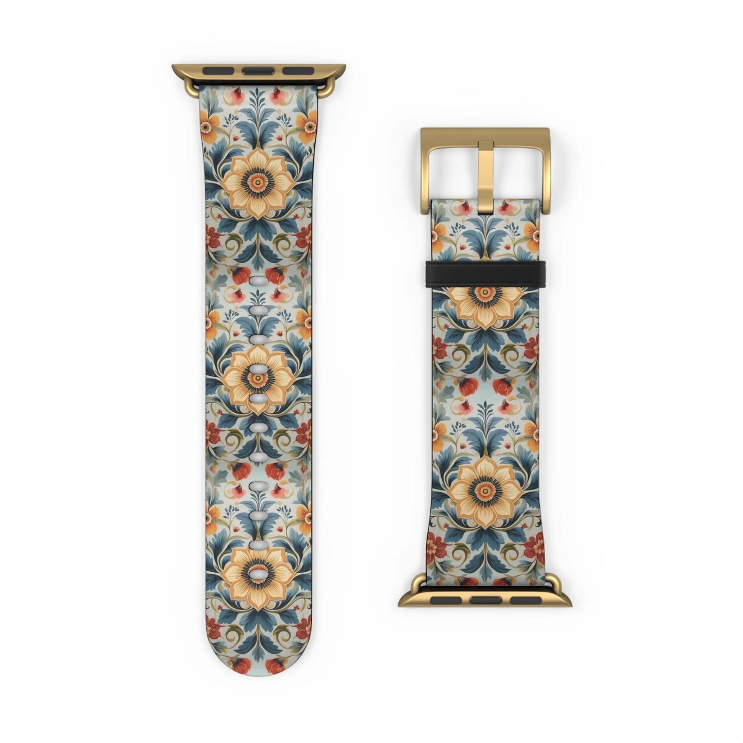 Norwegian Rosemaling Watch Band