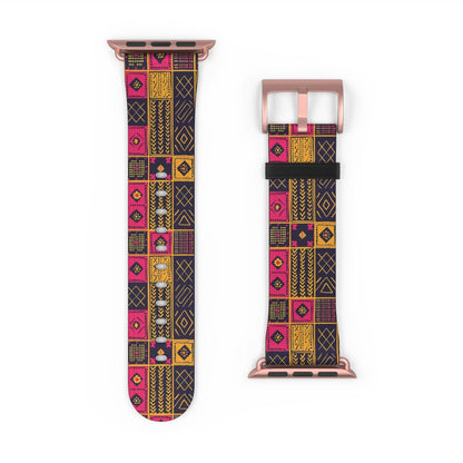 Ghanaian Kente Cloth Watch Band