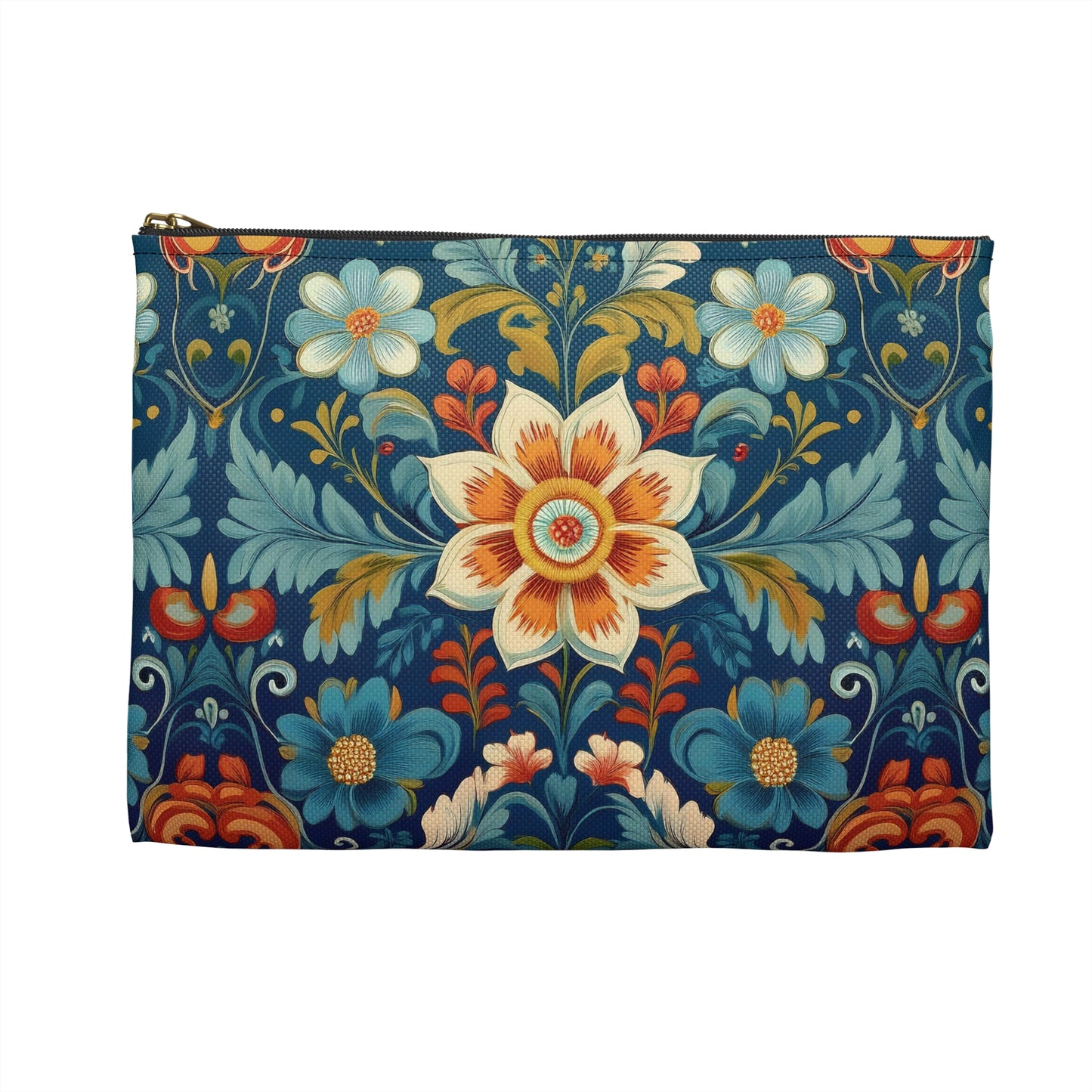 Norwegian Rosemaling Print Pouch