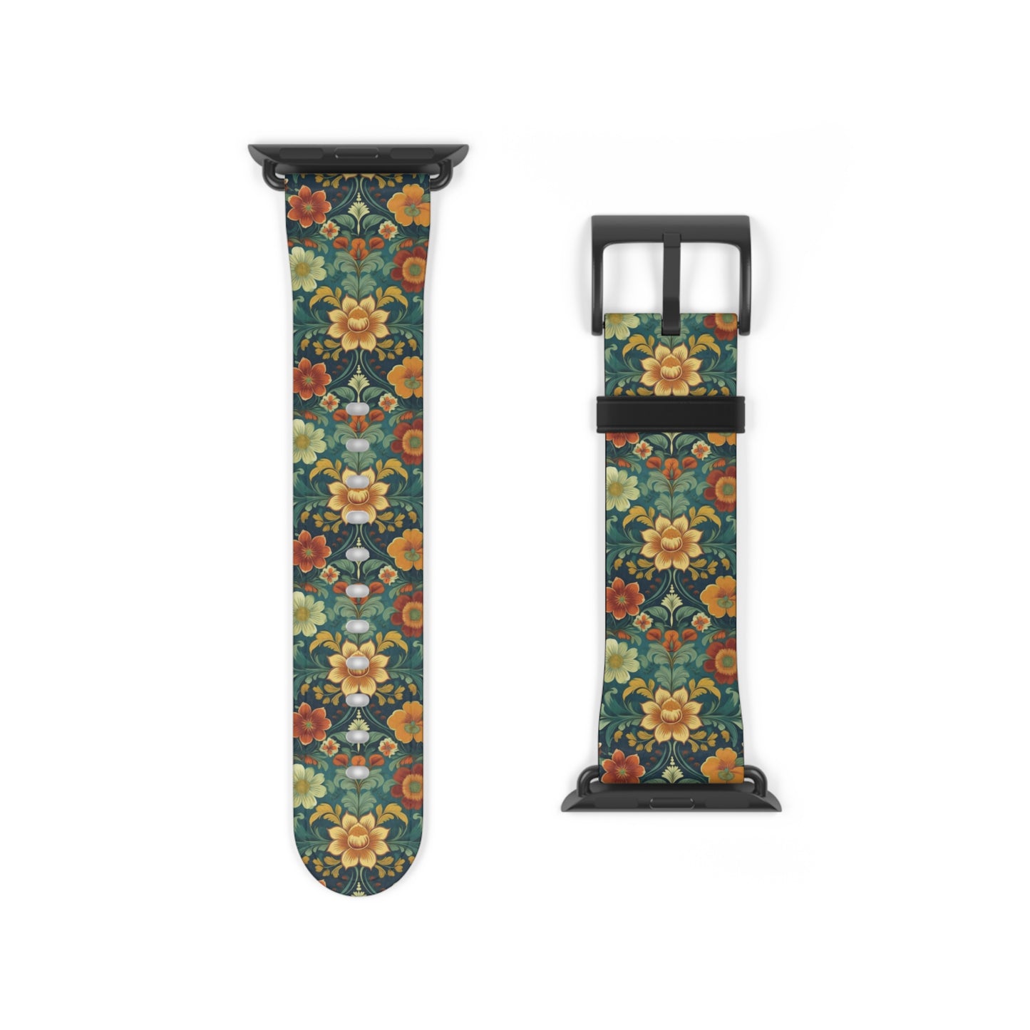 Norwegian Rosemaling Watch Band