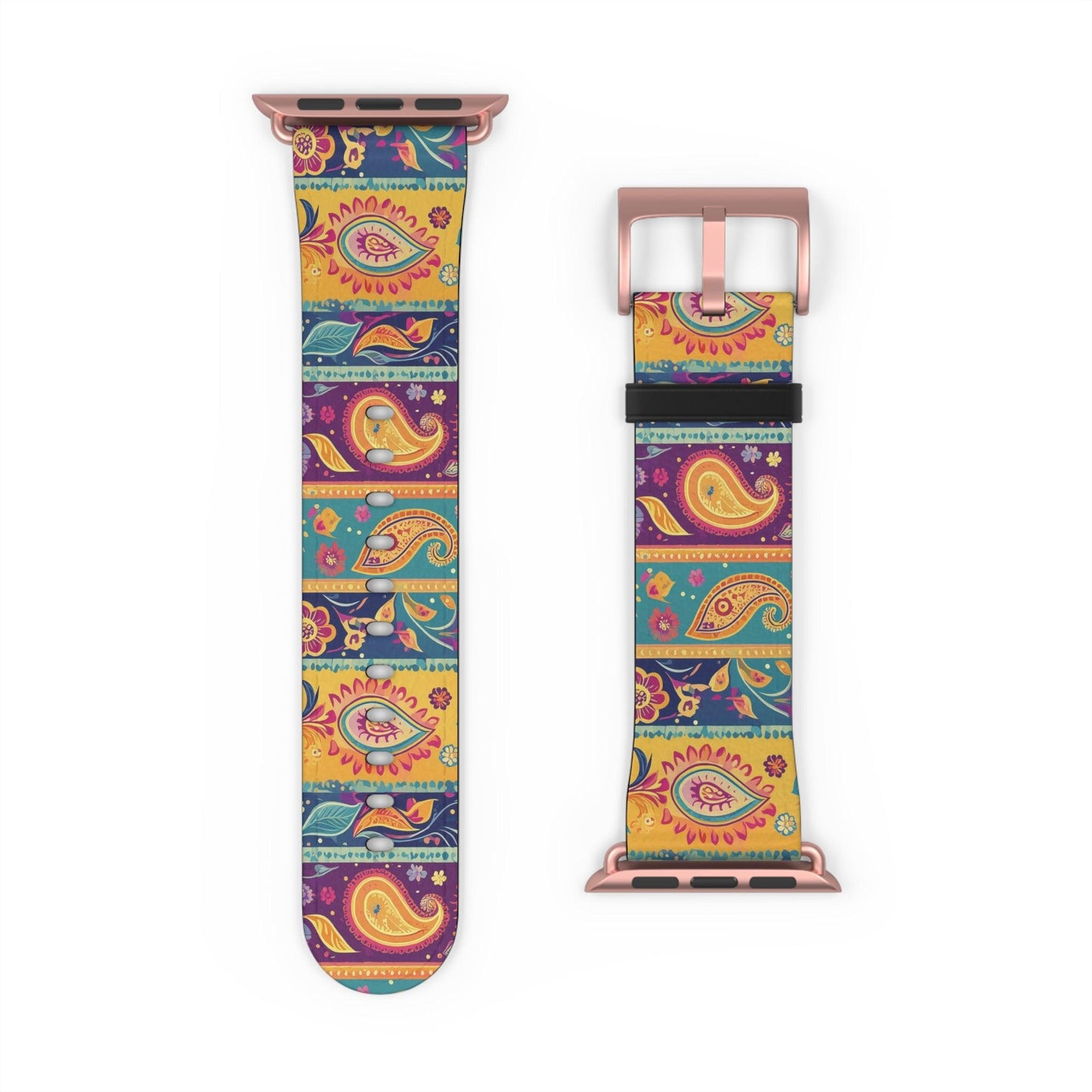Indian Whimsical Paisley Watch Band - The Global Wanderer