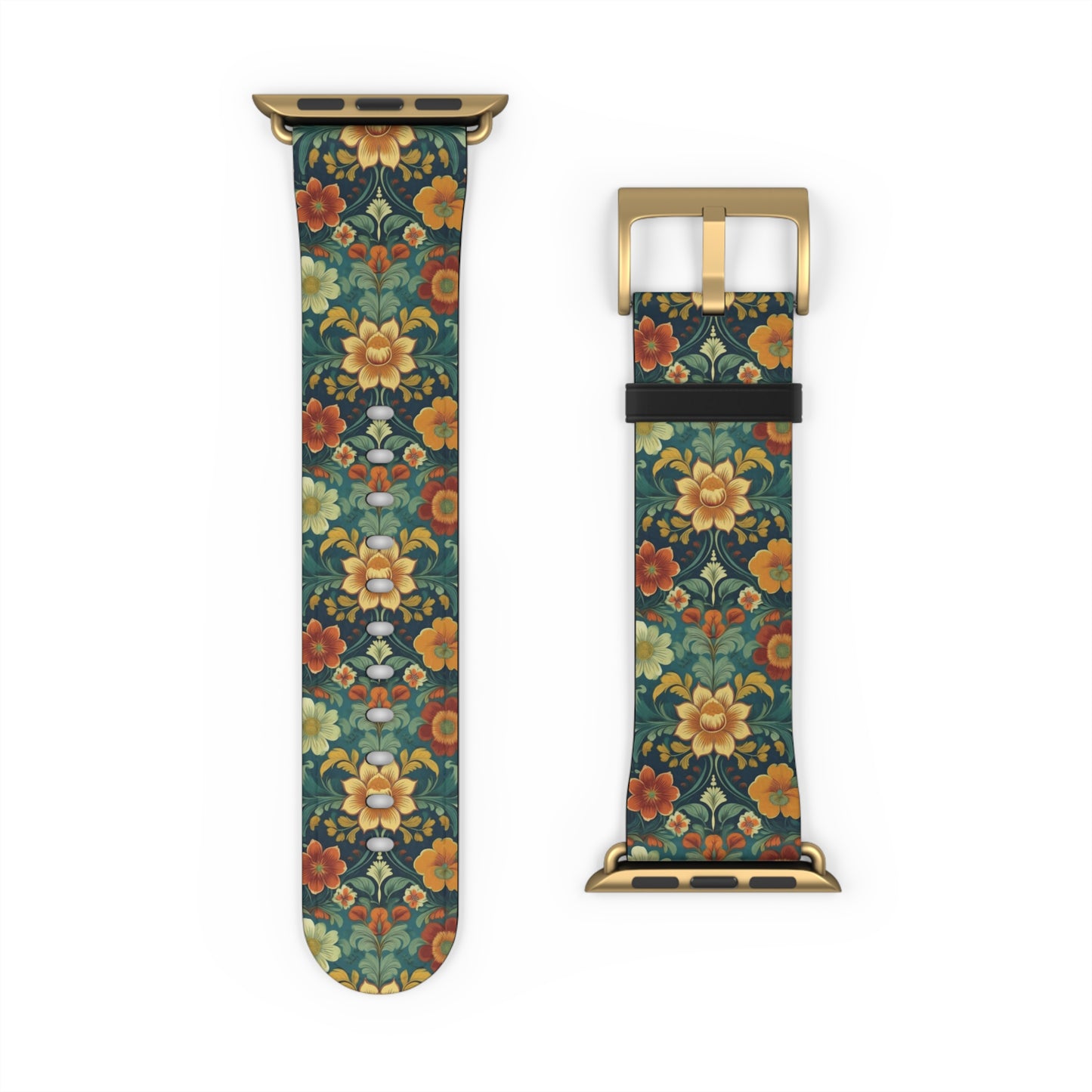 Norwegian Rosemaling Watch Band