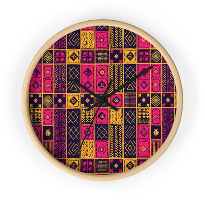 Ghanaian Kente Cloth Wall Clock