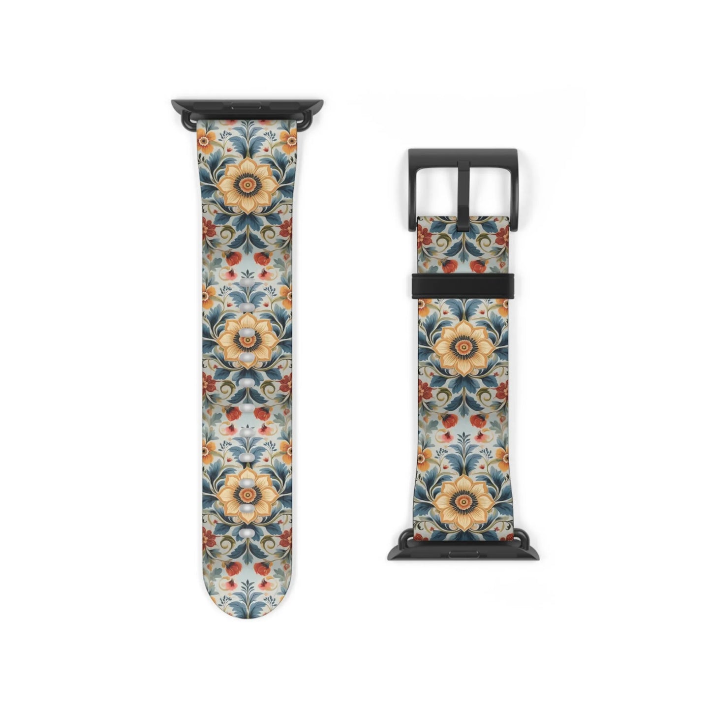 Norwegian Rosemaling Watch Band