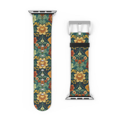 Norwegian Rosemaling Watch Band