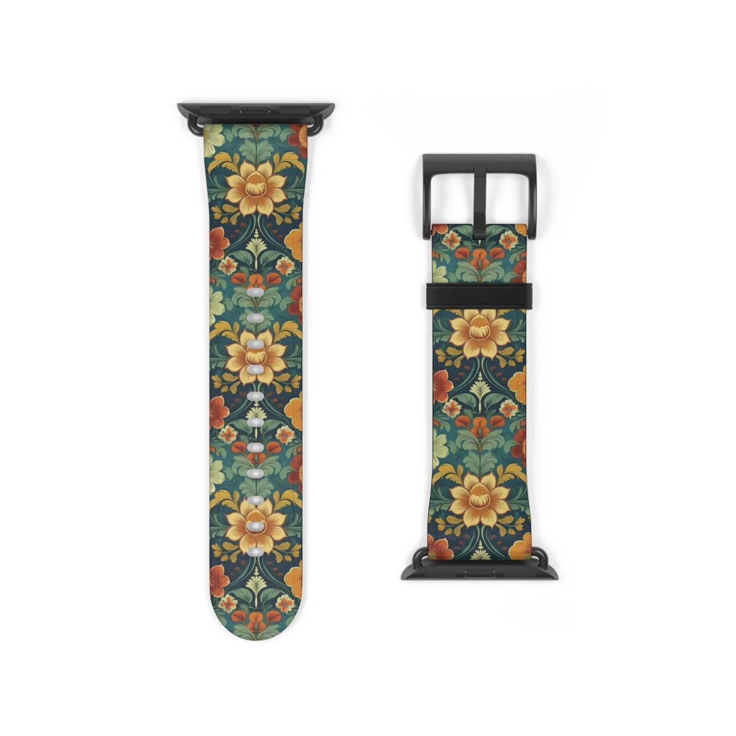 Norwegian Rosemaling Watch Band