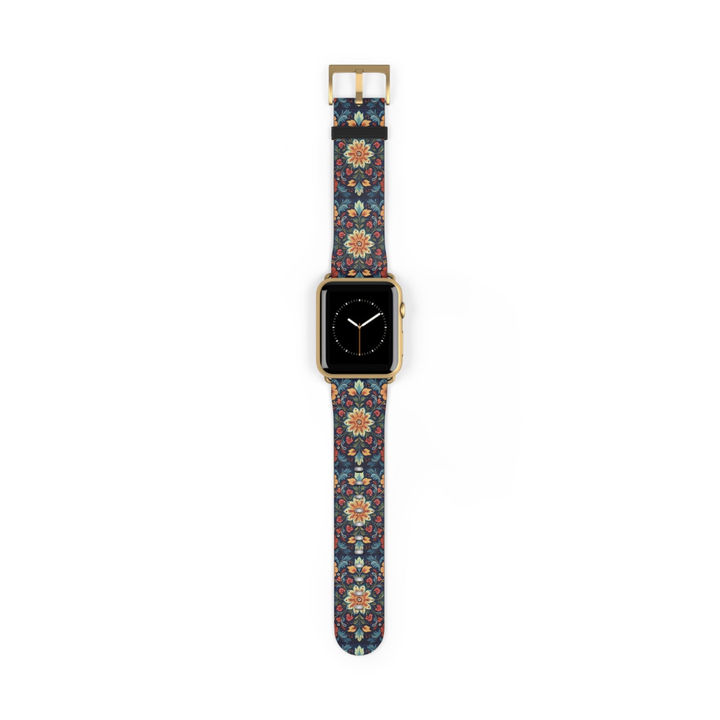 Norwegian Rosemaling Watch Band