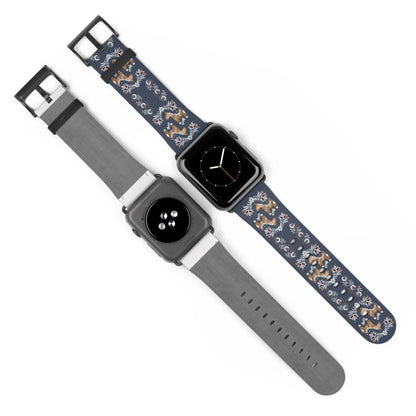 Swedish Dala Horse Watch Band