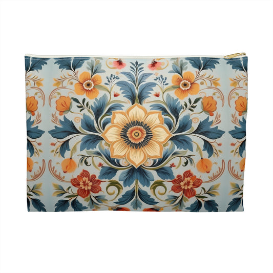 Norwegian Rosemaling Print Pouch